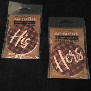 New His & Her Car Coasters